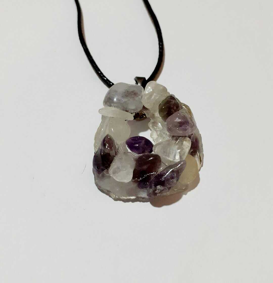 Amethyst Cluster Necklaces ~ Option A/B/C - handmade by Quiet Space Arts (view 6)