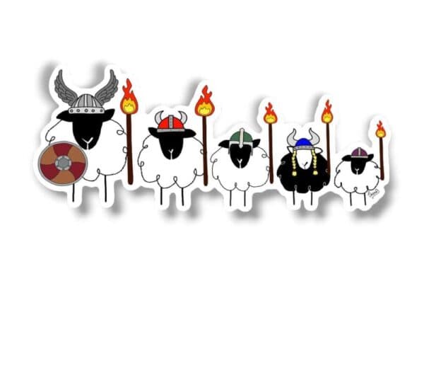 Up Helly Aa Viking Sheep Fridge Magnet – Shetland Heritage Art