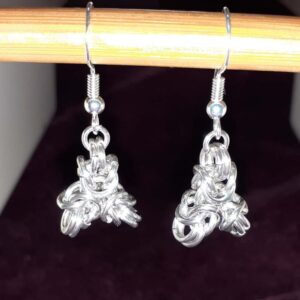 Chainmaille Celtic Star Drop Earrings - Image 2