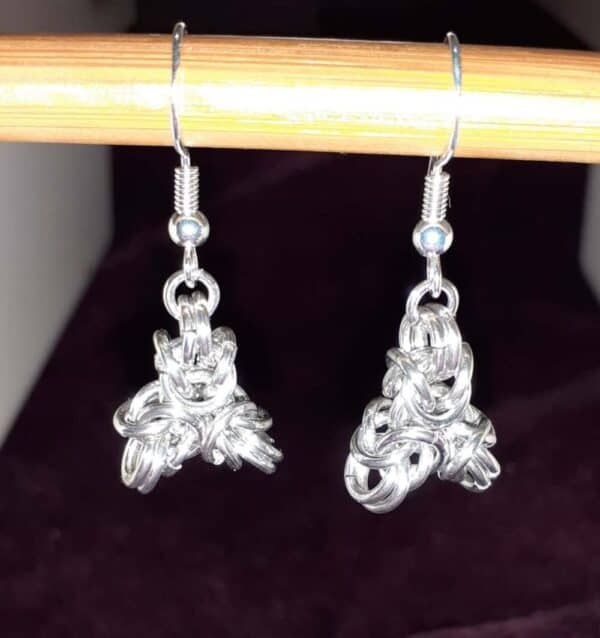 Chainmaille Celtic Star Drop Earrings