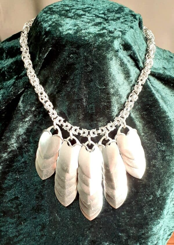 Chainmaille Dragon Scales and Byzantine Necklace
