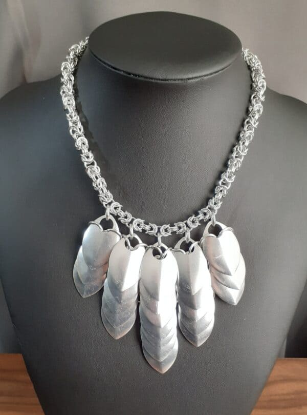 Chainmaille Dragon Scales and Byzantine Necklace