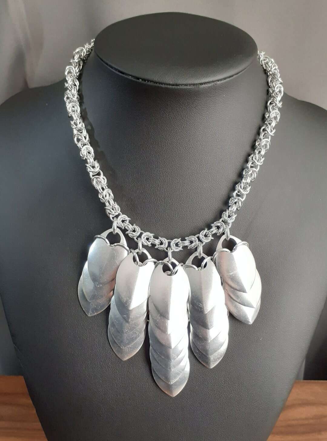 Chainmaille Dragon Scales and Byzantine Necklace - Image 1