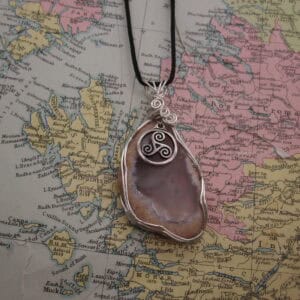 Celtic, Grey, Agate, Pendant, Unisex - Image 2