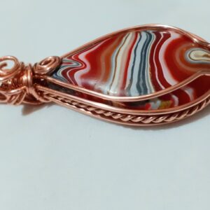 Handmade Red and Copper Necklace - Image 6