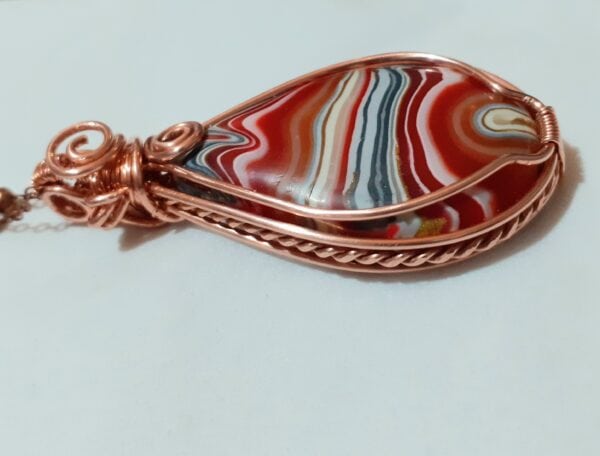 Handmade Red and Copper Necklace
