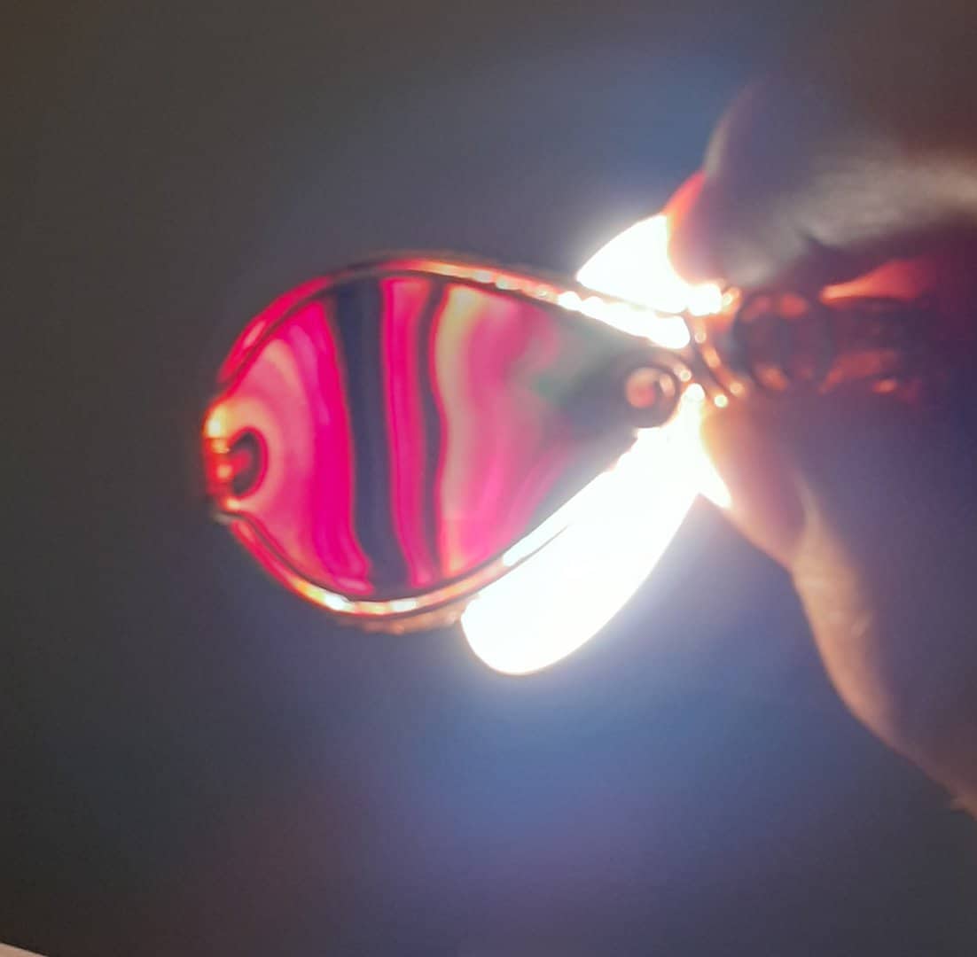 Handmade Red and Copper Necklace - Image 2