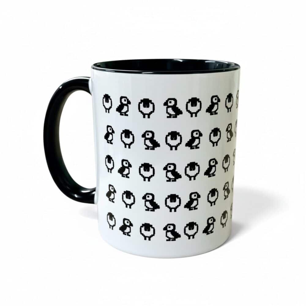 Pixel Sheep Pattern Mug - Image 1