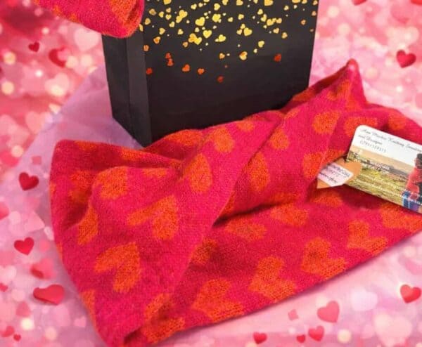 Hearts twisted neck cosy