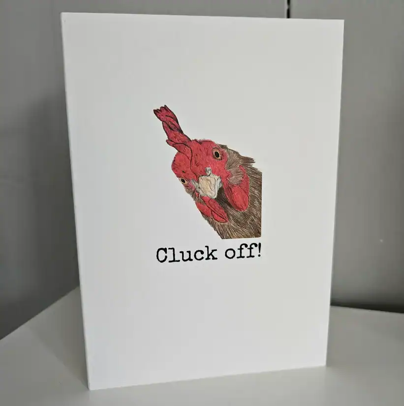 Cluck off - greetings card - Image 1