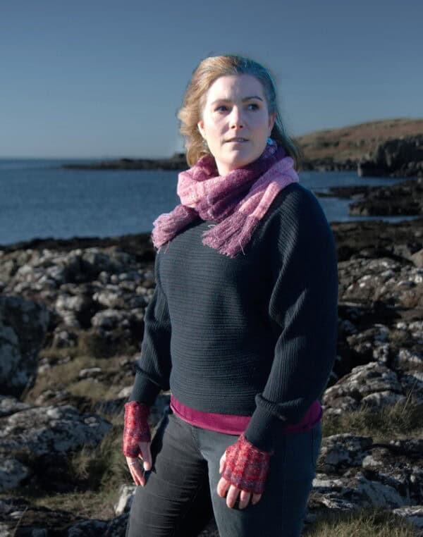 Cobweb Scarf in Pink & Purple