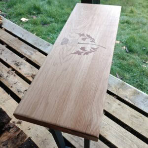 Handmade Scottish Oak Hall Table – Thistle Marquetry - Image 3