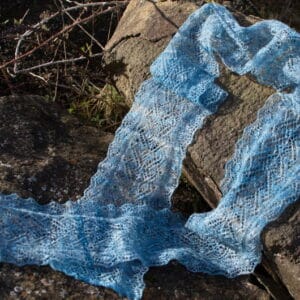 Cobweb Flimmery Scarf in blues and greys