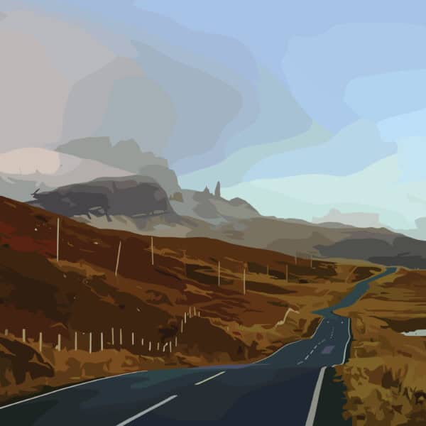 Pack of 6 Vectorised Photo Greetings Cards Skye & the Highlands