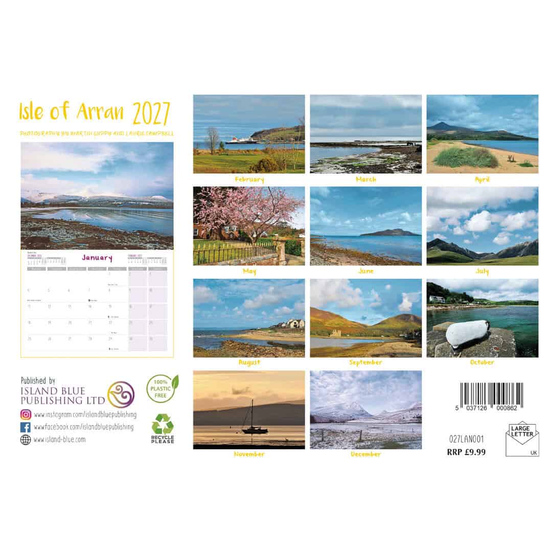 Island Blue 2027 Landscape Calendar Isle of Arran - Image 2