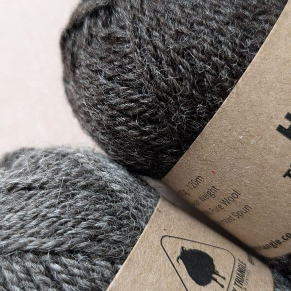 Dark Grey Aran Knitting Yarn (HebTex - Worsted Spun)