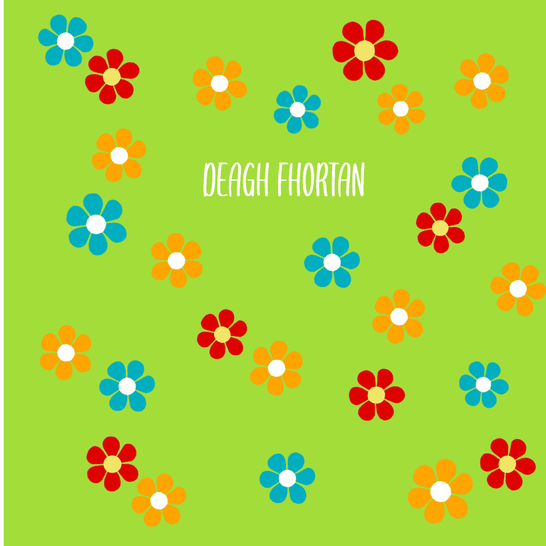 Flùraichean Deagh Fhortan Gaelic Good Luck Card
