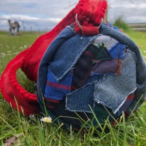 Tartan and Denim Patchwork Bag - handmade by Tiree Coos and Bags (view 7)