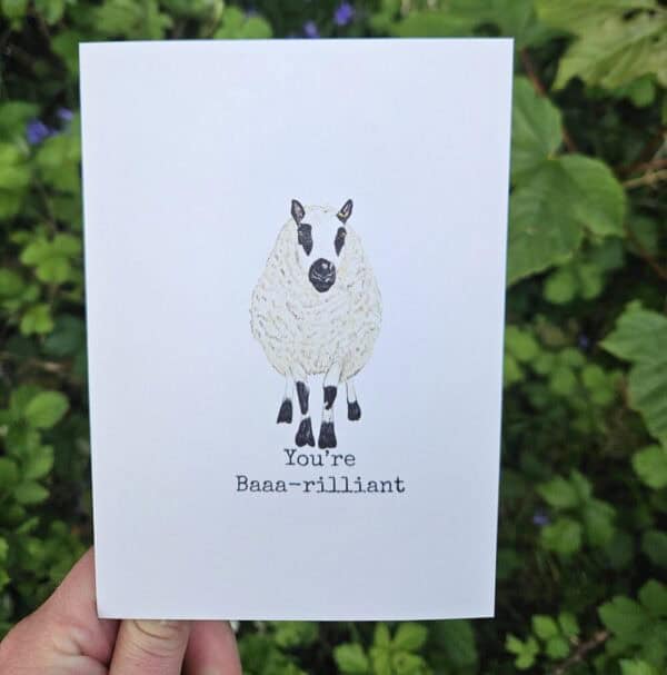 You're Baaa-rilliant - Greetings card
