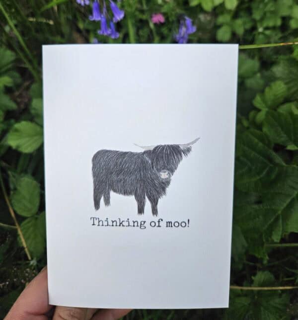 Thinking of moo! Greetings Card