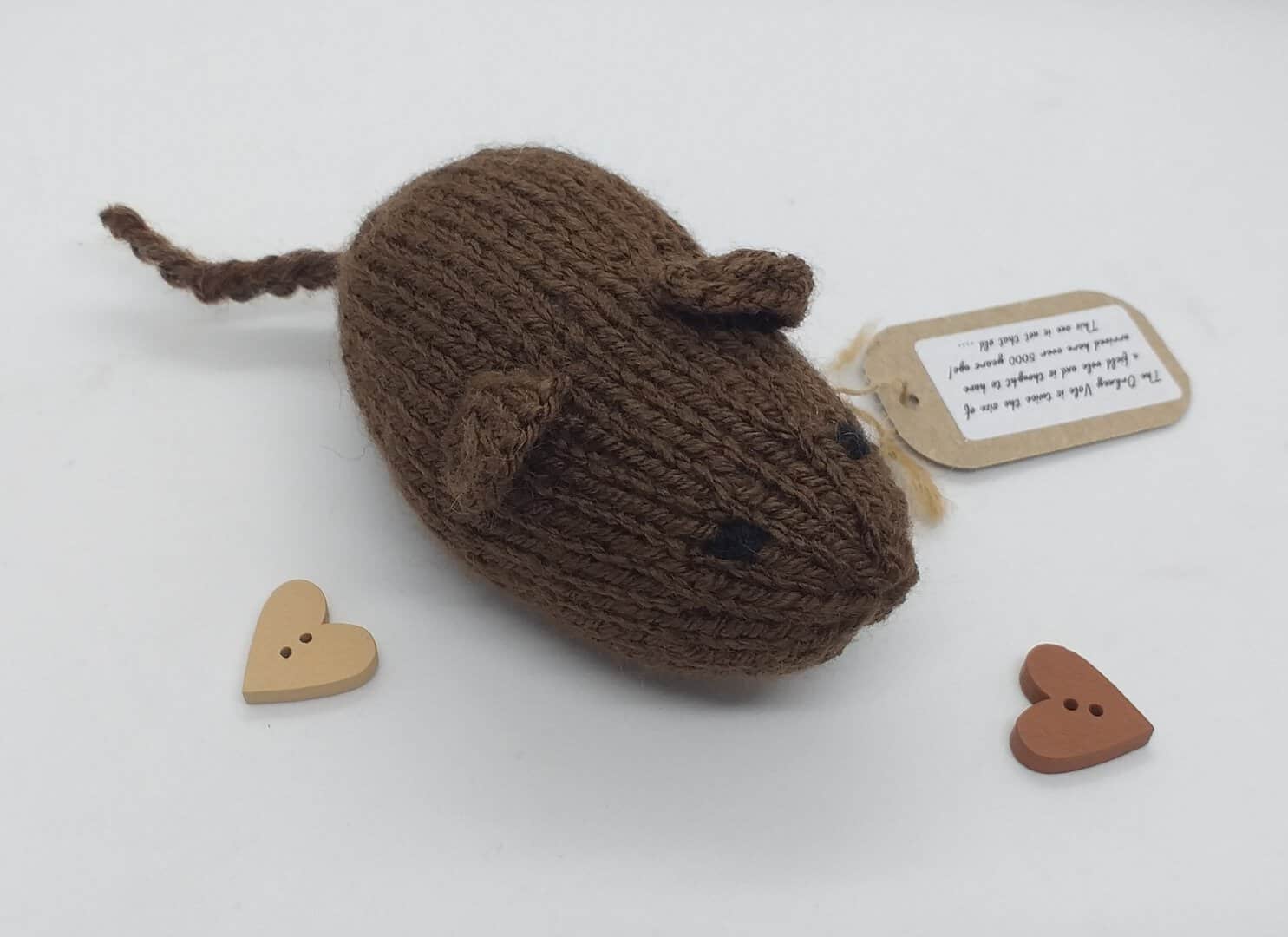 Knitted Orkney Vole - Dark - Image 1