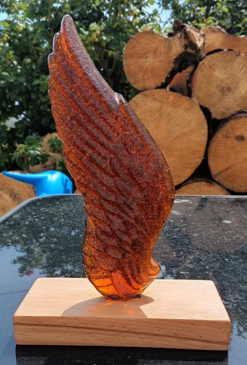 Angel Wing fused glass - Image 1