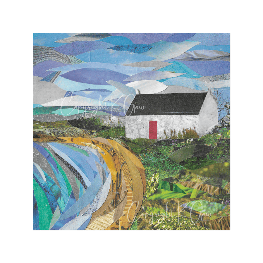 Bothy by the Shore art print (unframed) - Image 1